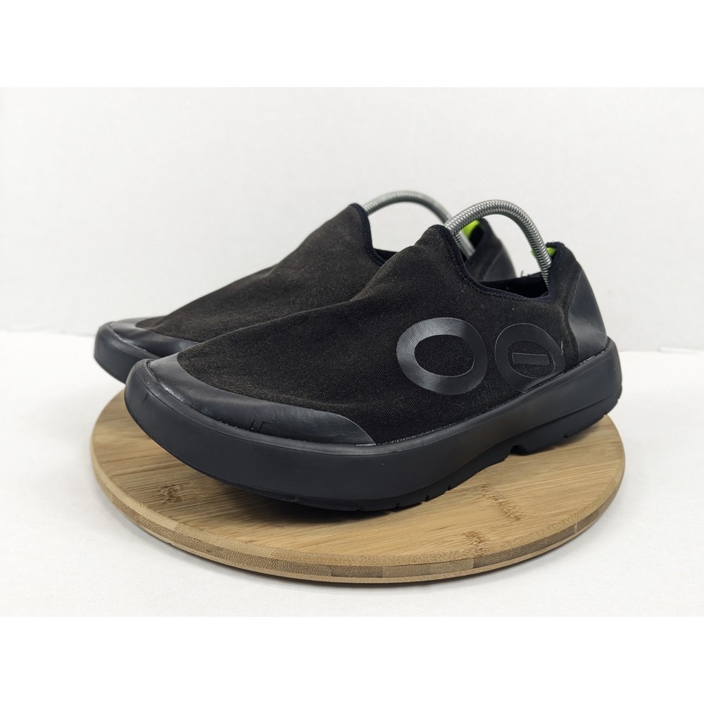 OOFOS Shoes Mens Size 14 Black OOmg EeZee Canvas Recovery Low Slip-On - Picture 3 of 12